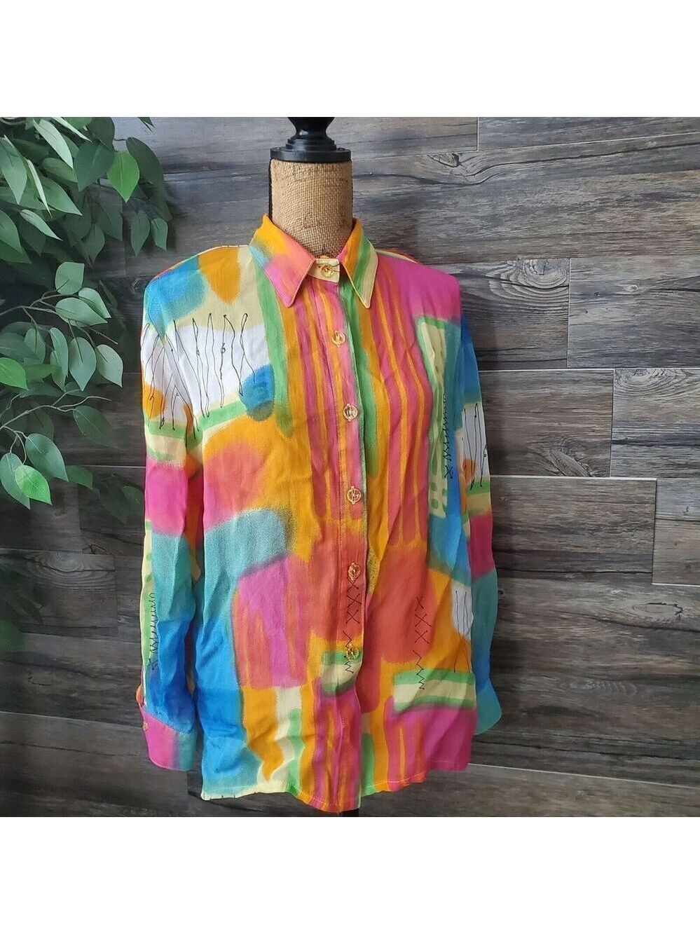 Sea Suns Hawaiian Shirt Womens Large 2 Piece Set Vintage